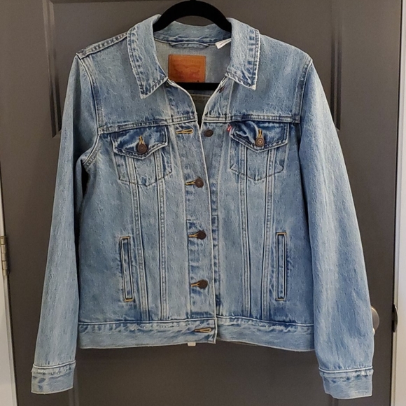 Levi's blue boyfriend trucker jacket SZM - Picture 3 of 16